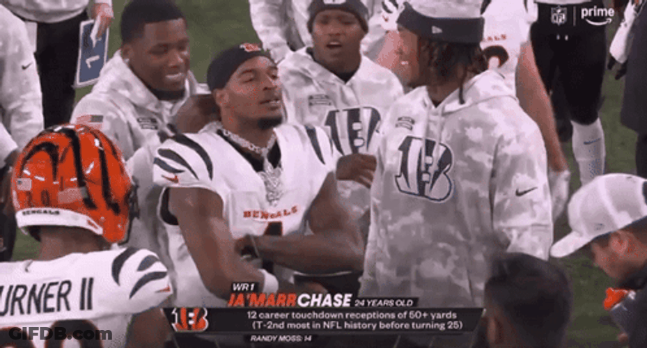 Shoulder Massaging Ja'marr Chase GIF