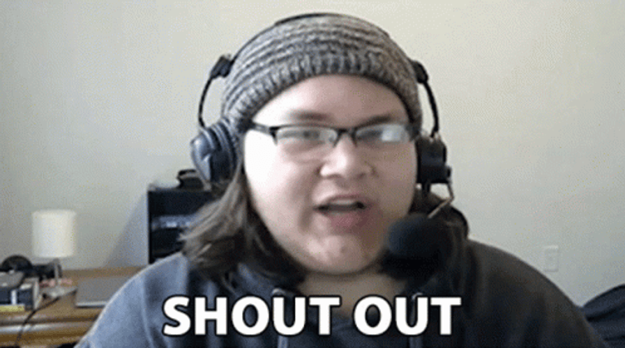 Shout Out Guy In Earphones GIF