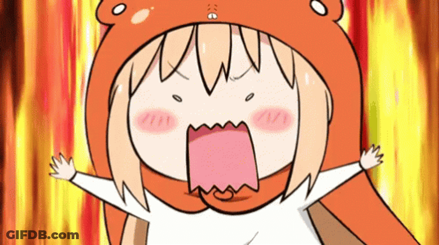 Shouting Anime Girl Doma Umaru Chan GIF