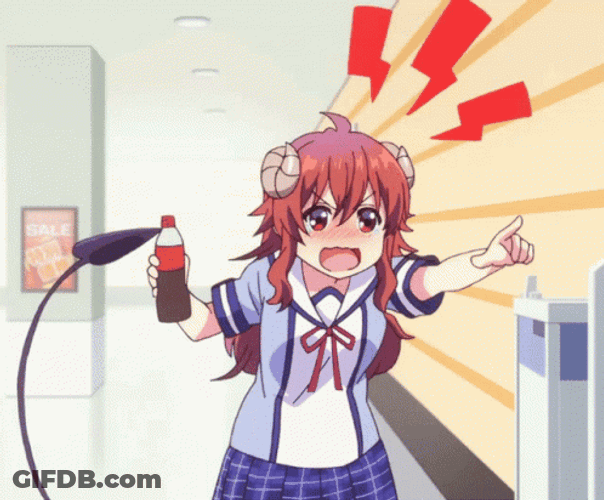 Shouting Anime Running Demon Girl Next Door GIF