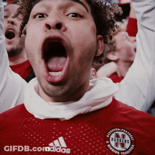 Shouting Go Cheering Big Red GIF