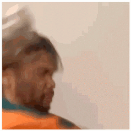 Shouting Man With Wig Head Spin GIF