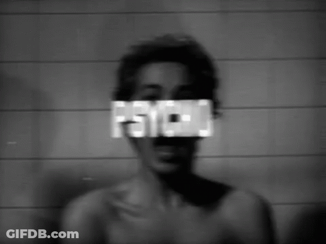 Shouting Psycho Woman Glitching GIF