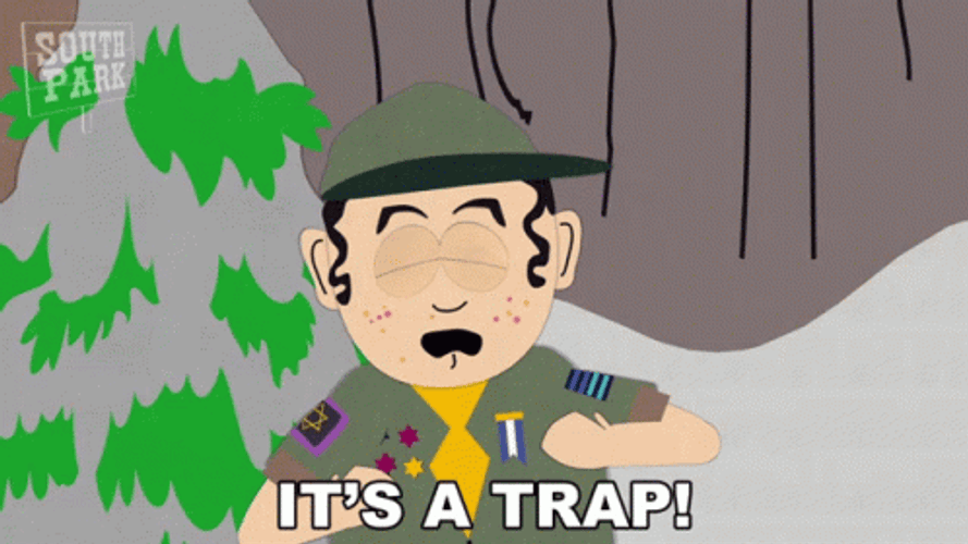 Shouting Saying It's A Trap GIF