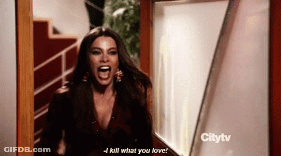 Shouting Sofia Vergara GIF