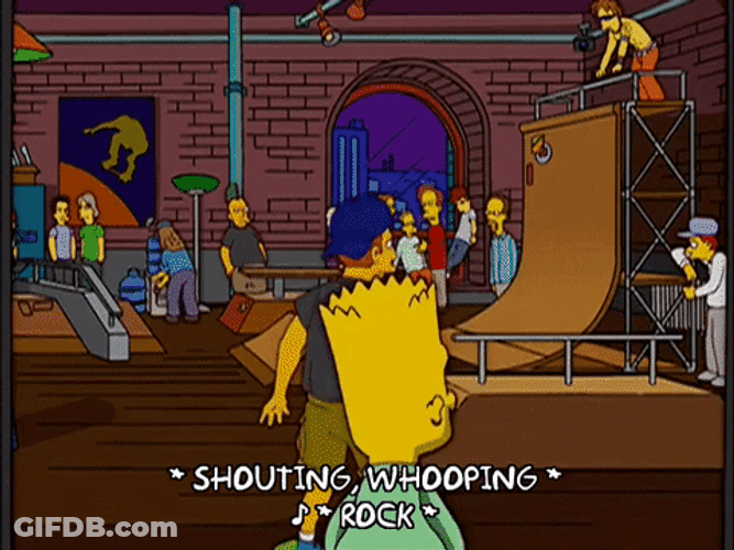 Shouting Whoop That Trick Bart Simpson GIF