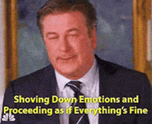 Shoving Down Emotions GIF