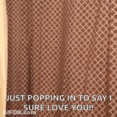 Shower Curtain Saying I Love You GIF