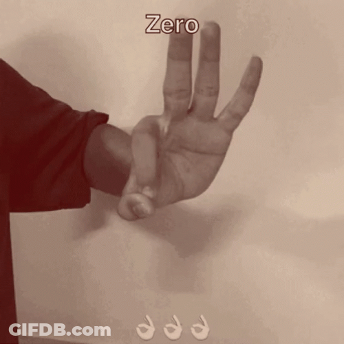 Showing Hands Zero Signs GIF