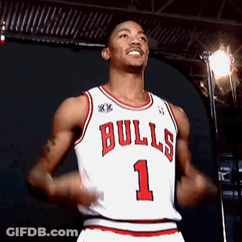 Showing Off Jersey Derrick Rose GIF