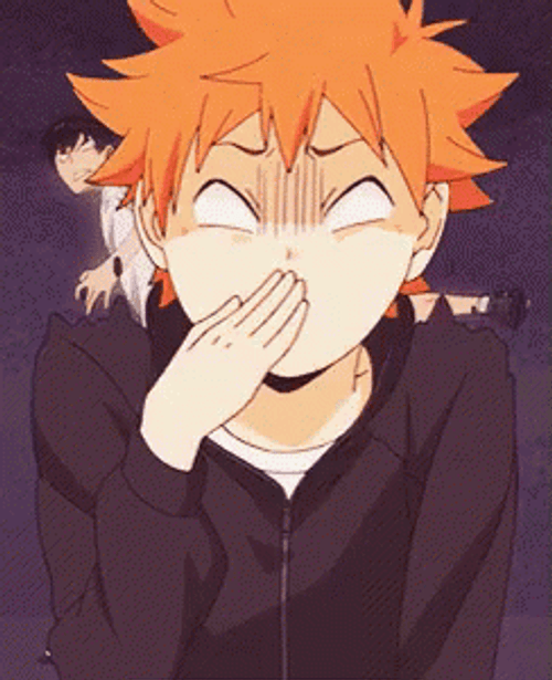 Shoyo Hinata Anime Laughing Holding GIF