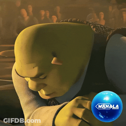 Shrek Advertisement With Blue Kalaba Ball GIF