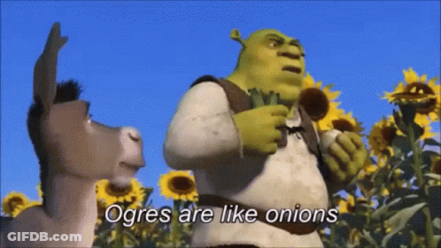 Shrek And Donkey In Sunflower Field GIF