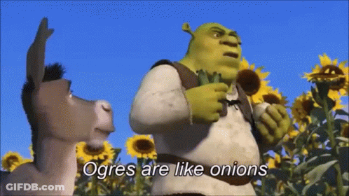 Shrek And Donkey In Sunflower Field GIF