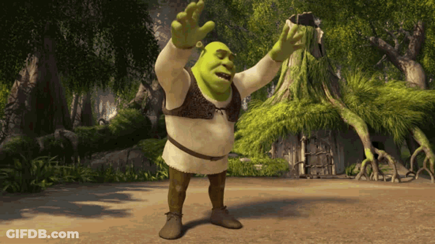 Shrek Arm Stretching GIF