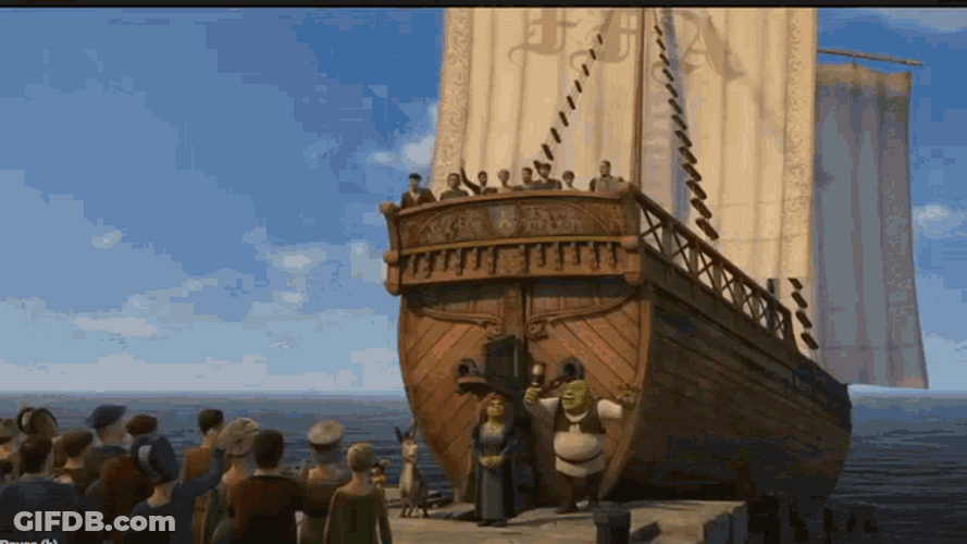 Shrek Boat Push GIF