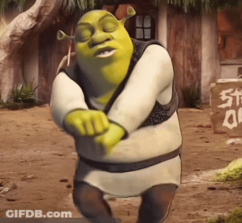 Shrek Character In Green Dress And Tiara GIF