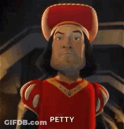 Shrek Character In Red Shirt And Hat Saying Petty GIF