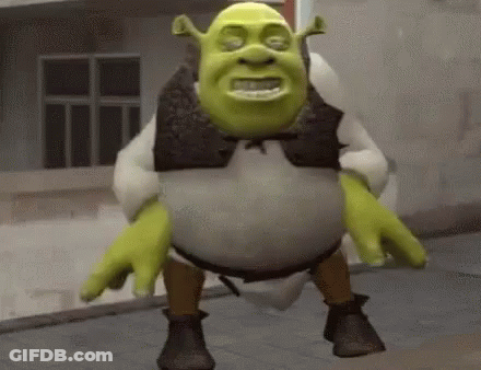 Shrek Dancing On Street GIF