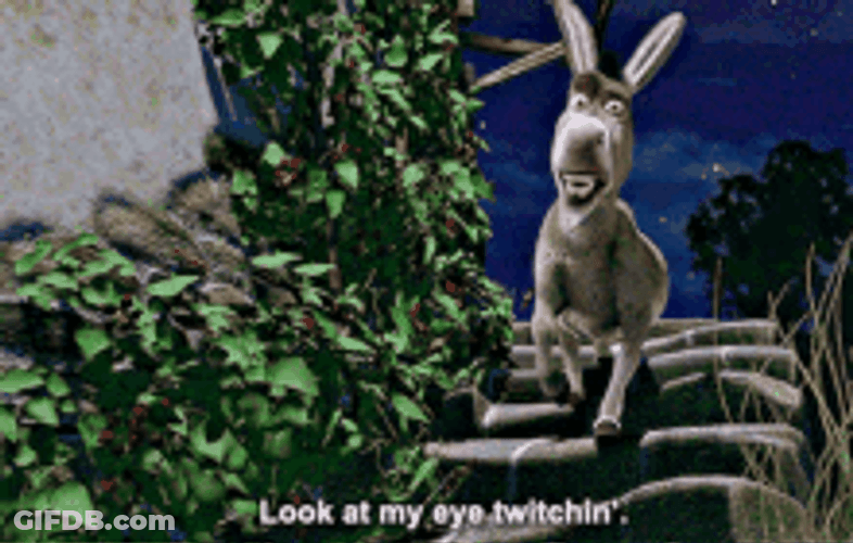 Shrek Donkey Eye Twitch GIF