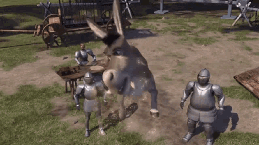 Shrek Donkey Flying Epic Fail Falling GIF