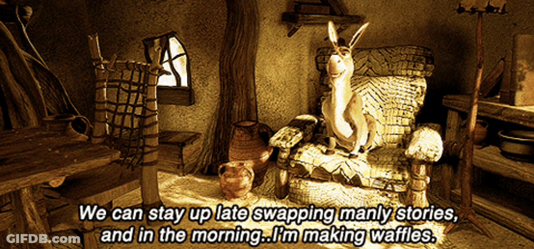 Shrek Donkey Making Waffles GIF