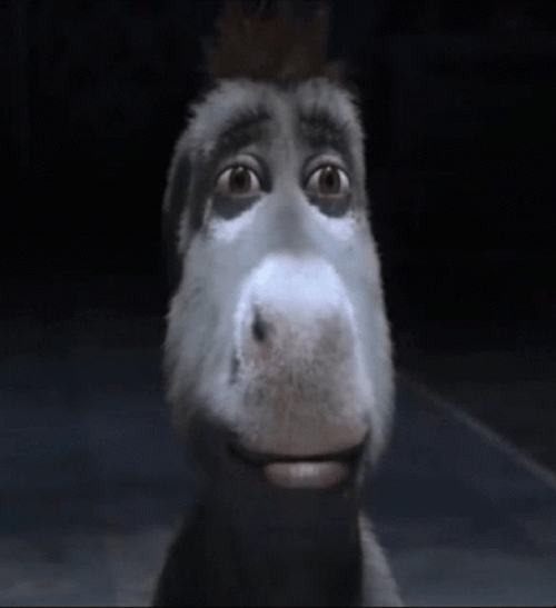 Shrek Donkey Sad Slow Turn Off Lights Dark GIF