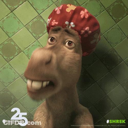 Shrek Donkey Scared Scream GIF