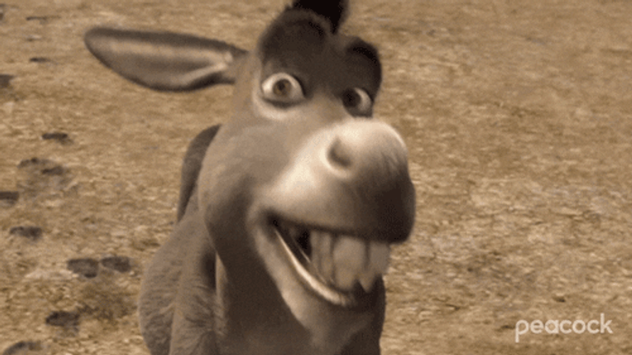 Shrek Donkey Smile GIF
