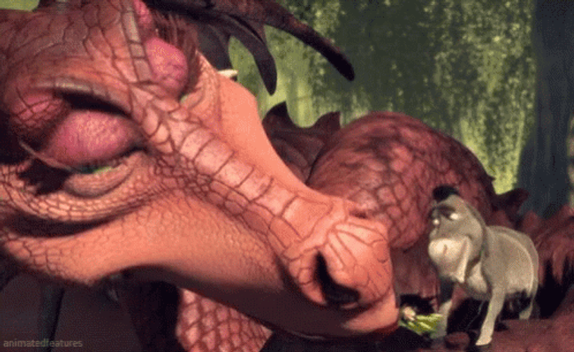 Shrek Donkey Sweet Love Dragon Cheeks GIF