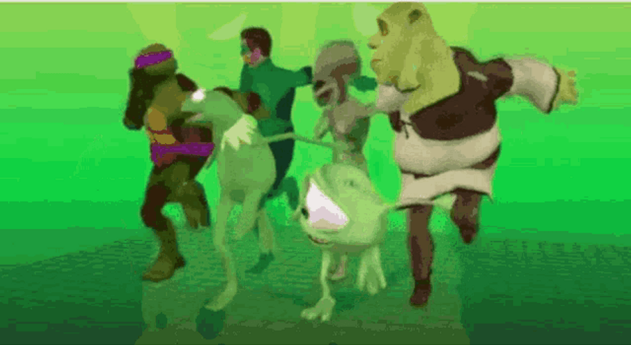 Shrek Green Squad Dancing GIF