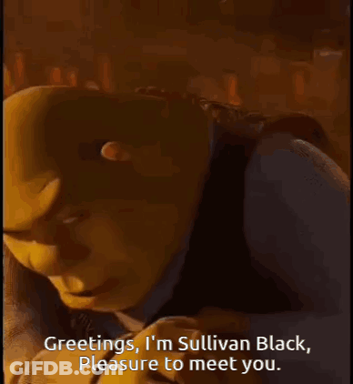 Shrek Greets Sullivan Black Pleasure To Meet You GIF
