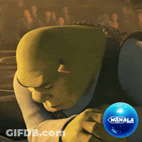 Shrek Holding Blue Ball Saying Wanda GIF