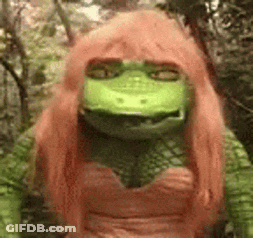Shrek In Pink Dress And Pink Wig In Woods GIF