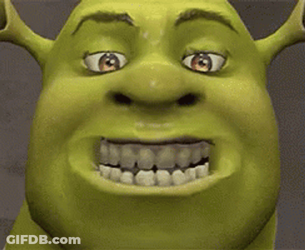 Shrek Is Love Showing Teeth GIF