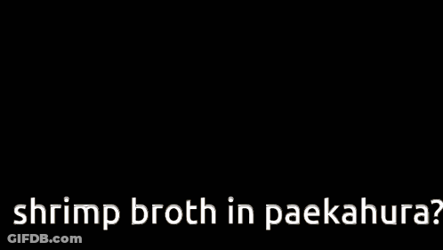 Shrek Is Smiling With The Words Shrimp Broth In Paekahura Below Him GIF
