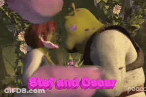 Shrek Kissing Girl With Stef And Oscar GIF