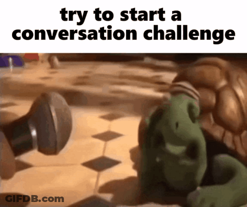 Shrek Laying On Floor Try To Start A Conversation Challenge GIF