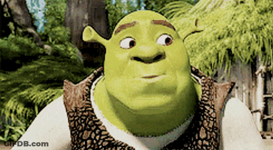 Shrek Looks Sideways GIF