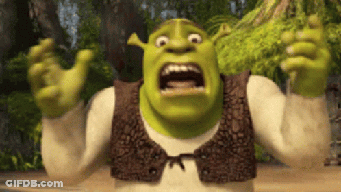 Shrek Making Funny Wide Mouth Face GIF