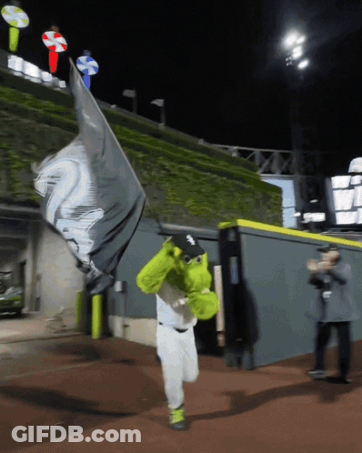 Shrek Man With Black White Flag Number 2 GIF