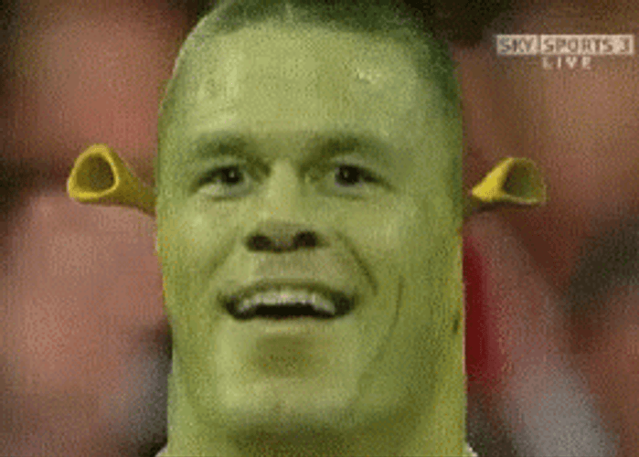 Shrek Meme Mash Up John Cena Face GIF