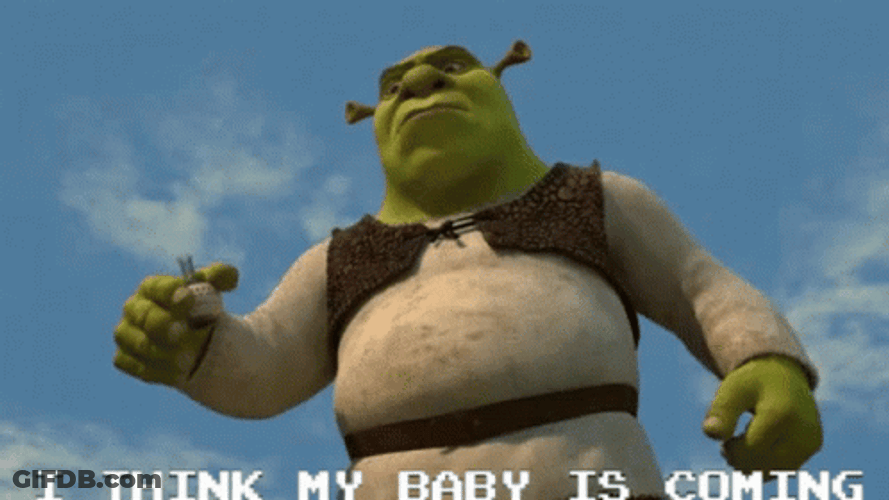 Shrek Meme Pregnant Baby Is Coming GIF