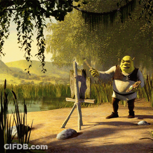 Shrek Painting Landscape GIF