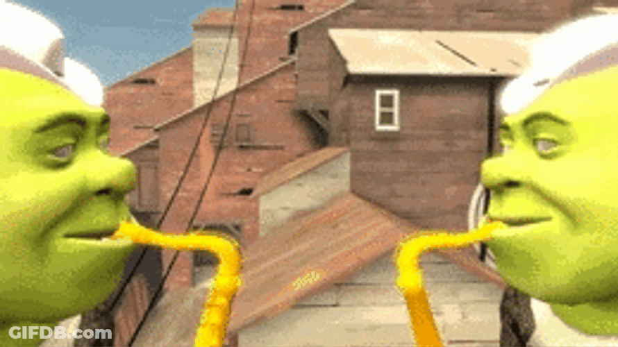 Shrek Plays Saxophone GIF