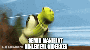 Shrek Running Semih Manifest Dinlemeye Giderken GIF