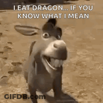 Shrek Saying Fiona In Front Of Turkey And Fireplace GIF