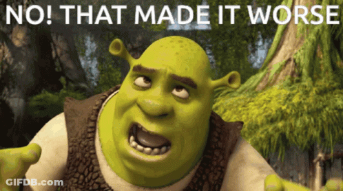 Shrek Saying No GIF