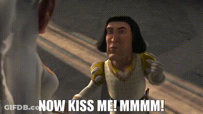 Shrek Saying Now Kiss Me Mmmm To Woman GIF