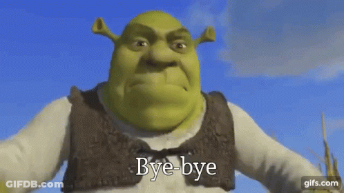 Shrek Saying See You Later GIF